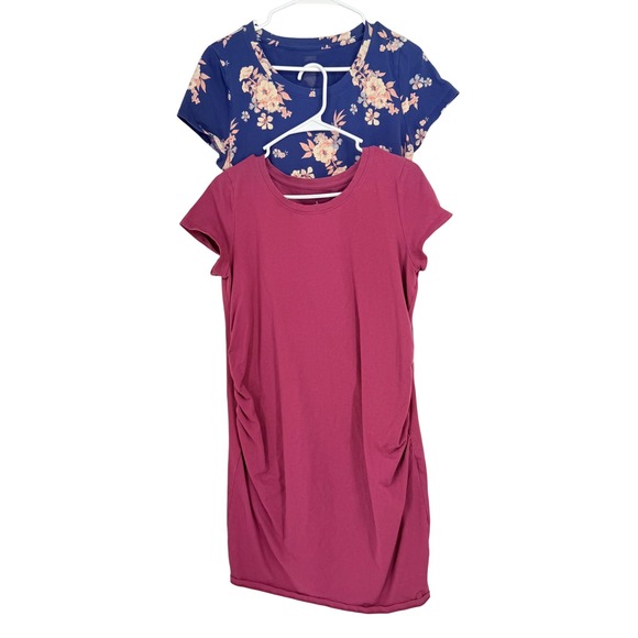 Sonoma Maternity Two Short Sleeve Dress Bundle Women's Size Large‎ - Picture 1 of 9